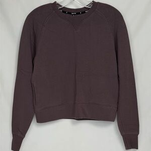 Public Rec Women's Size XS Purple Fleece Cropped Side Pocket Pullover Sweatshirt